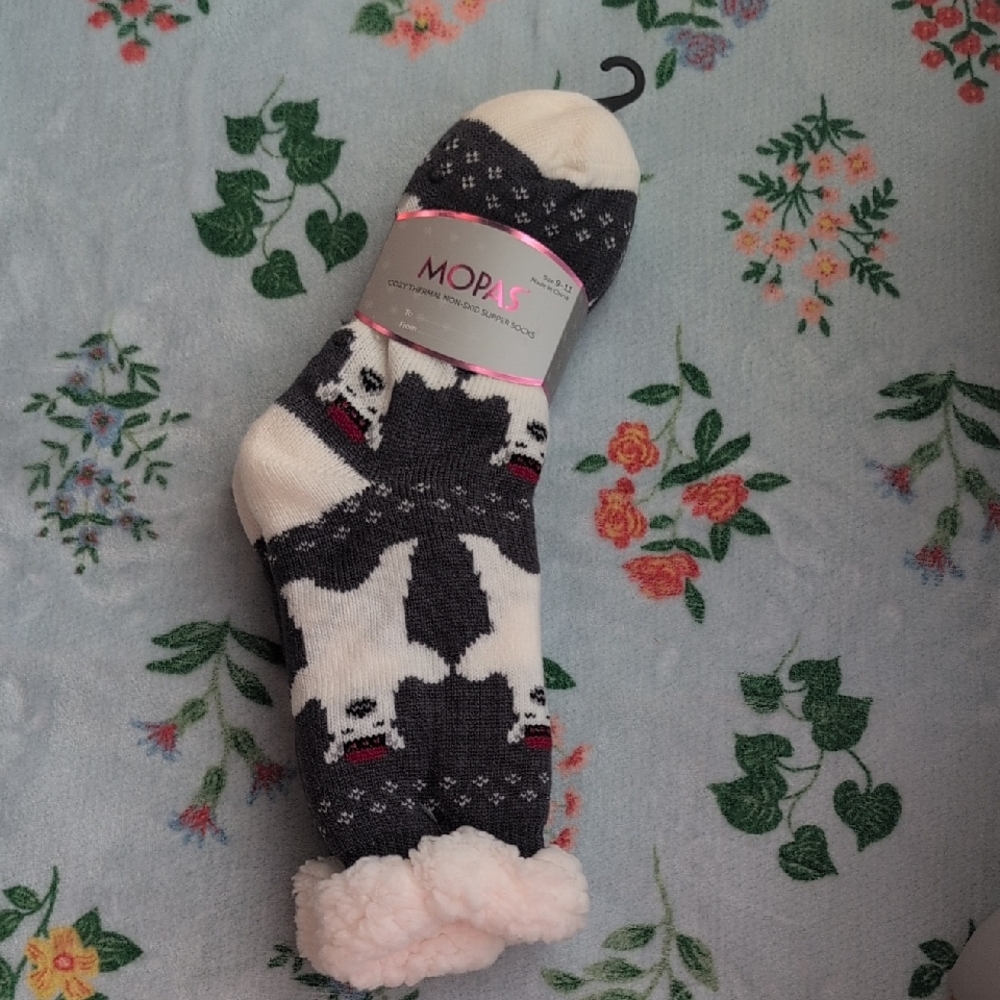 NWT Women's Mopas Polar Bear Cozy Thermal Non-slip Socks